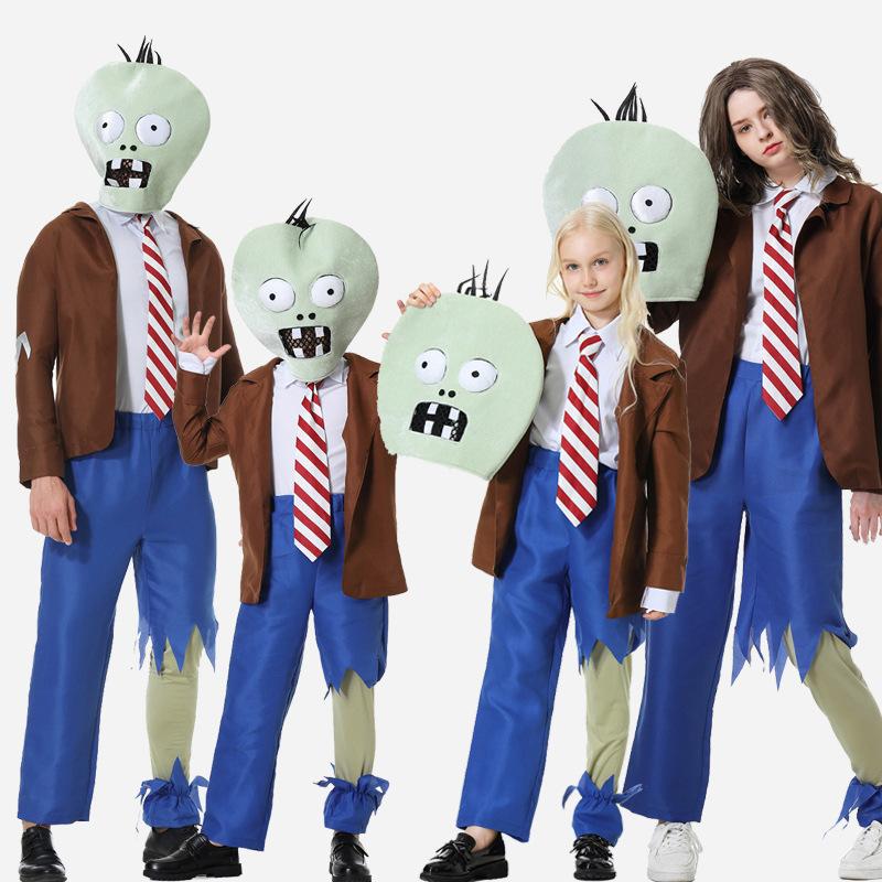 Plant Parent Vs Plantin - Parent-Child Halloween Zombie Role-playing Costume Plants
